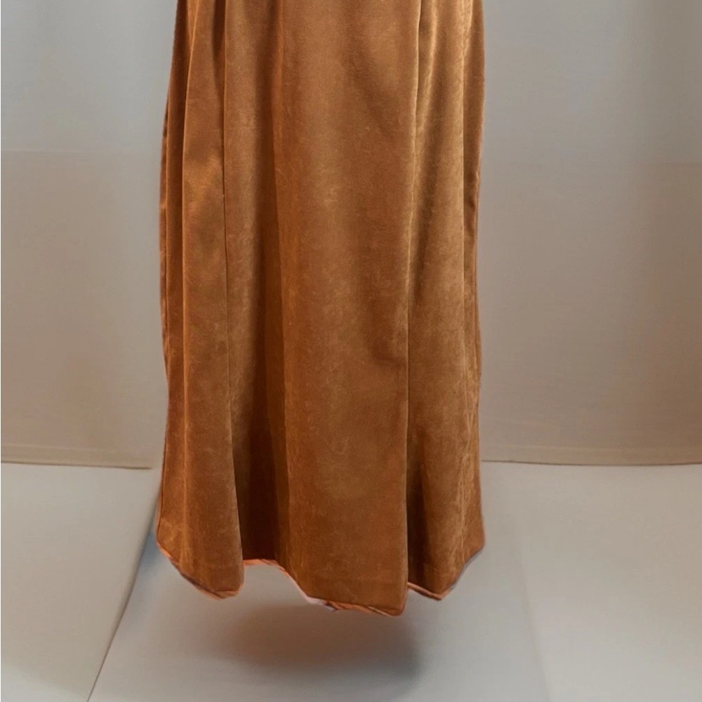 Elegant Brown A-Line Women's Skirt - Picture 3 of 10